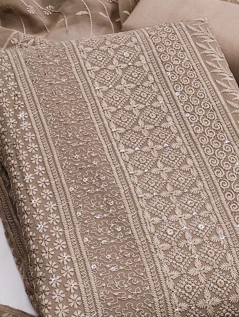 women solid with work embroidered unstitched suit set - 22144009 -  Standard Image - 2