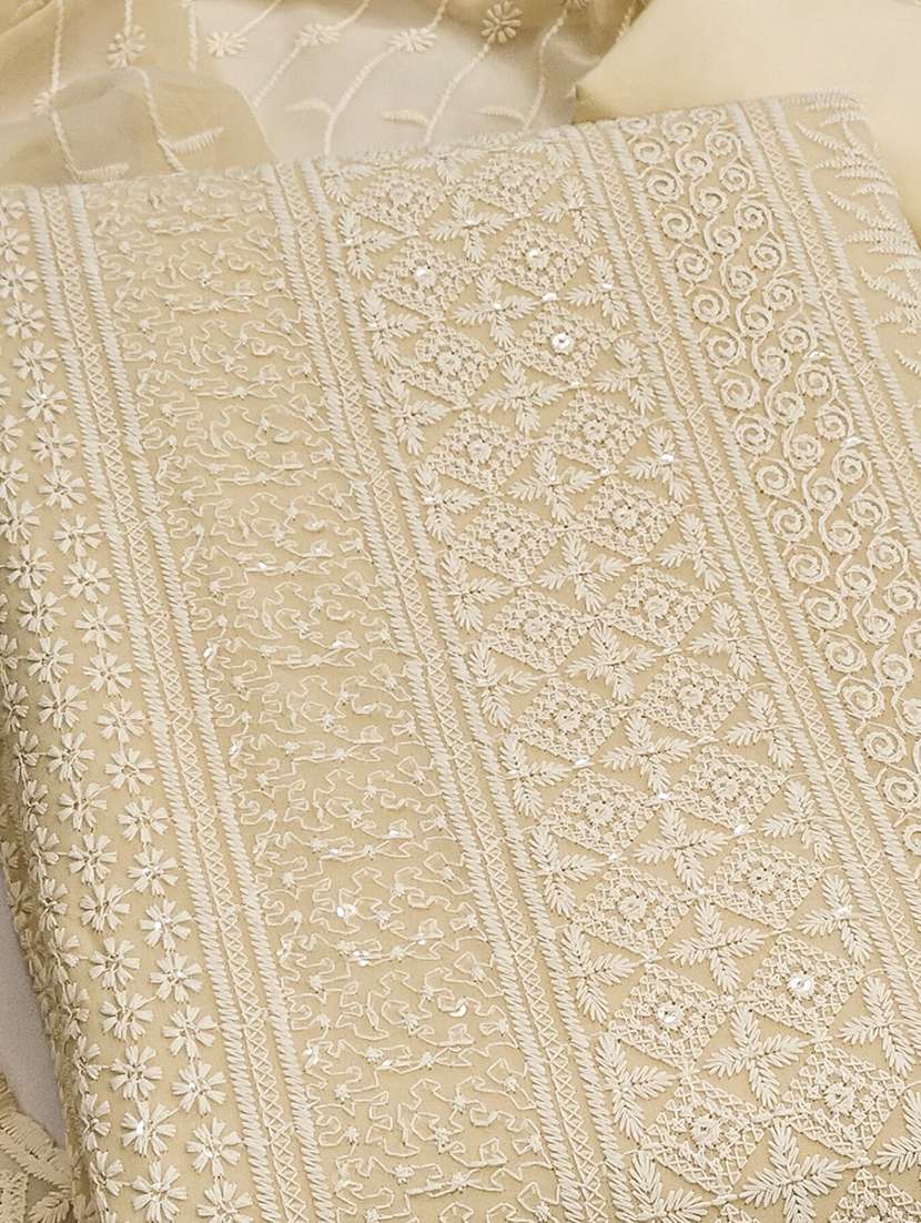 women solid with work embroidered unstitched suit set - 22144011 -  Standard Image - 2