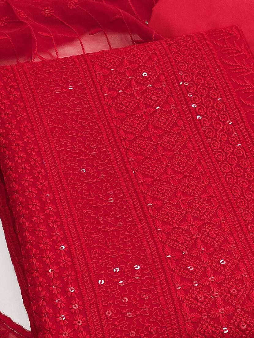 women solid with work embroidered unstitched suit set - 22144017 -  Standard Image - 2