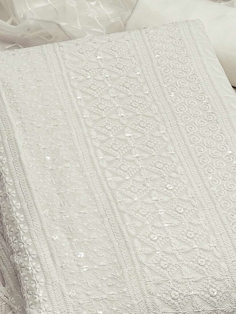 women solid with work embroidered unstitched suit set - 22144019 -  Standard Image - 2