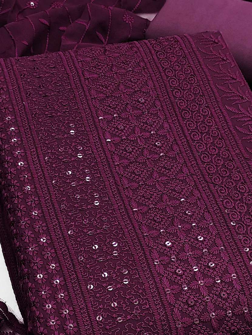 women solid with work embroidered unstitched suit set - 22144020 -  Standard Image - 2