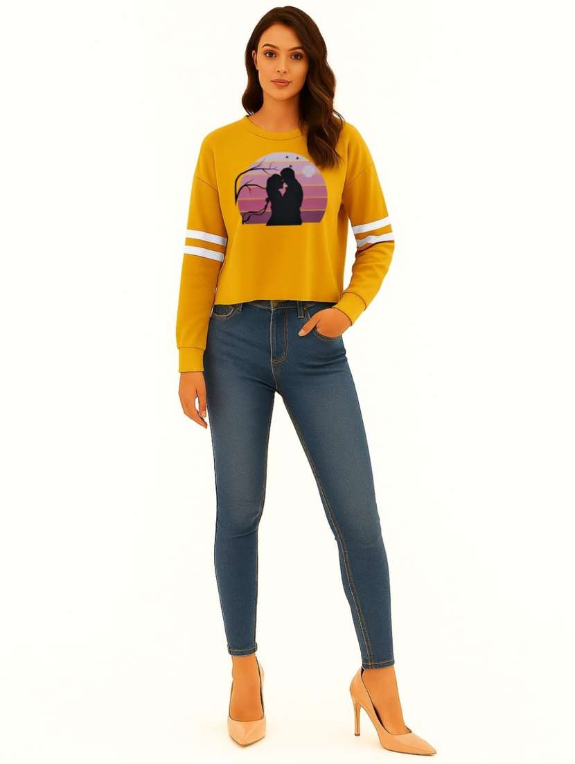 Women Front Print Round Neck T-shirt - 22144047 -  Standard Image - 2