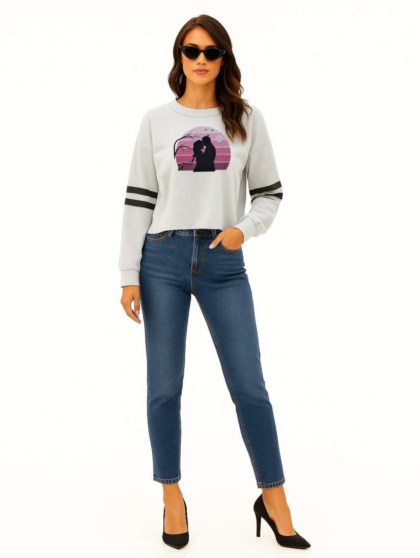 Women Front Print Round Neck T-shirt - 22144048 -  Standard Image - 2