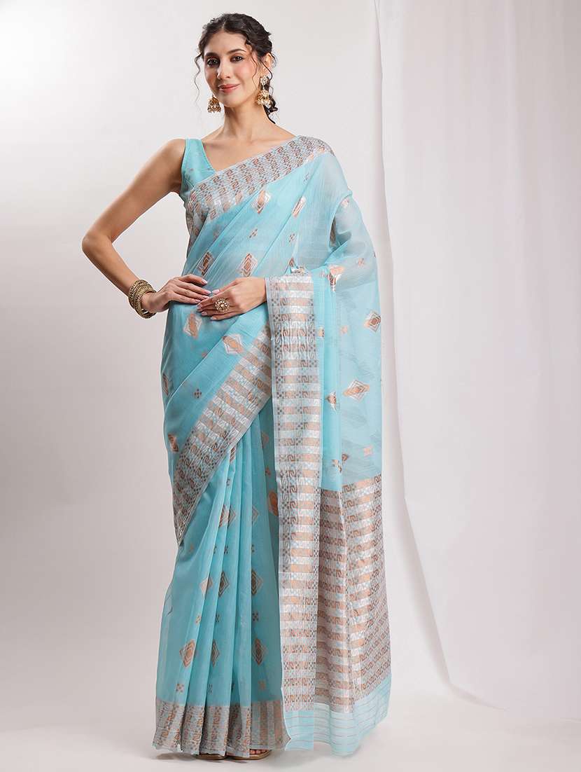 women self design bordered saree with blouse - 22144618 -  Standard Image - 2