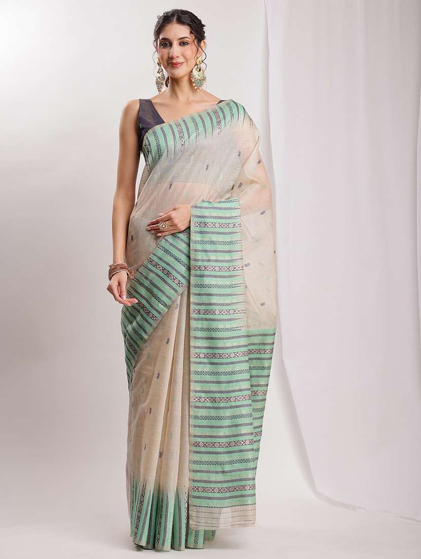 women self design bordered saree with blouse - 22144626 - Standard Image - 2
