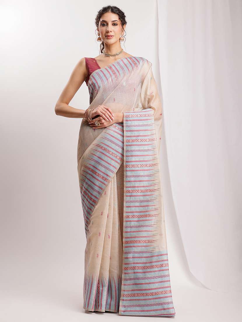 women self design bordered saree with blouse - 22144627 - Standard Image - 2
