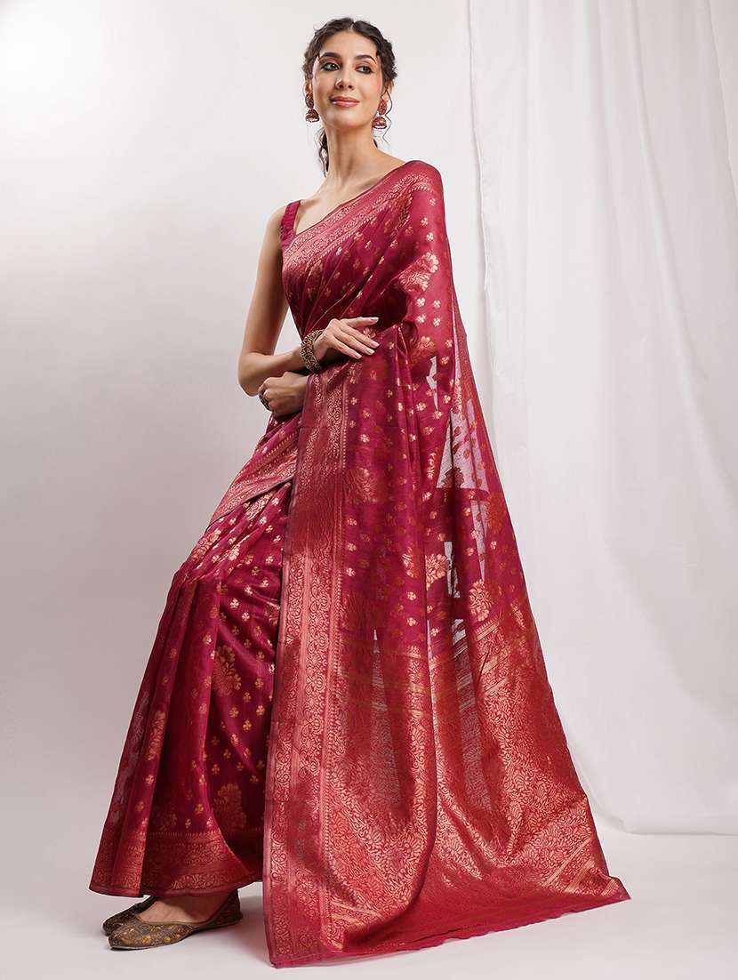 women self design banarasi saree with blouse - 22144637 - Standard Image - 2