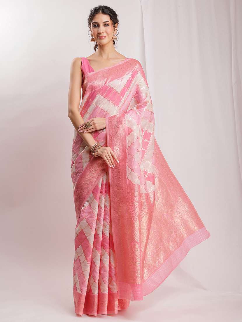 women self design banarasi saree with blouse - 22144645 - Zoom Image - 0