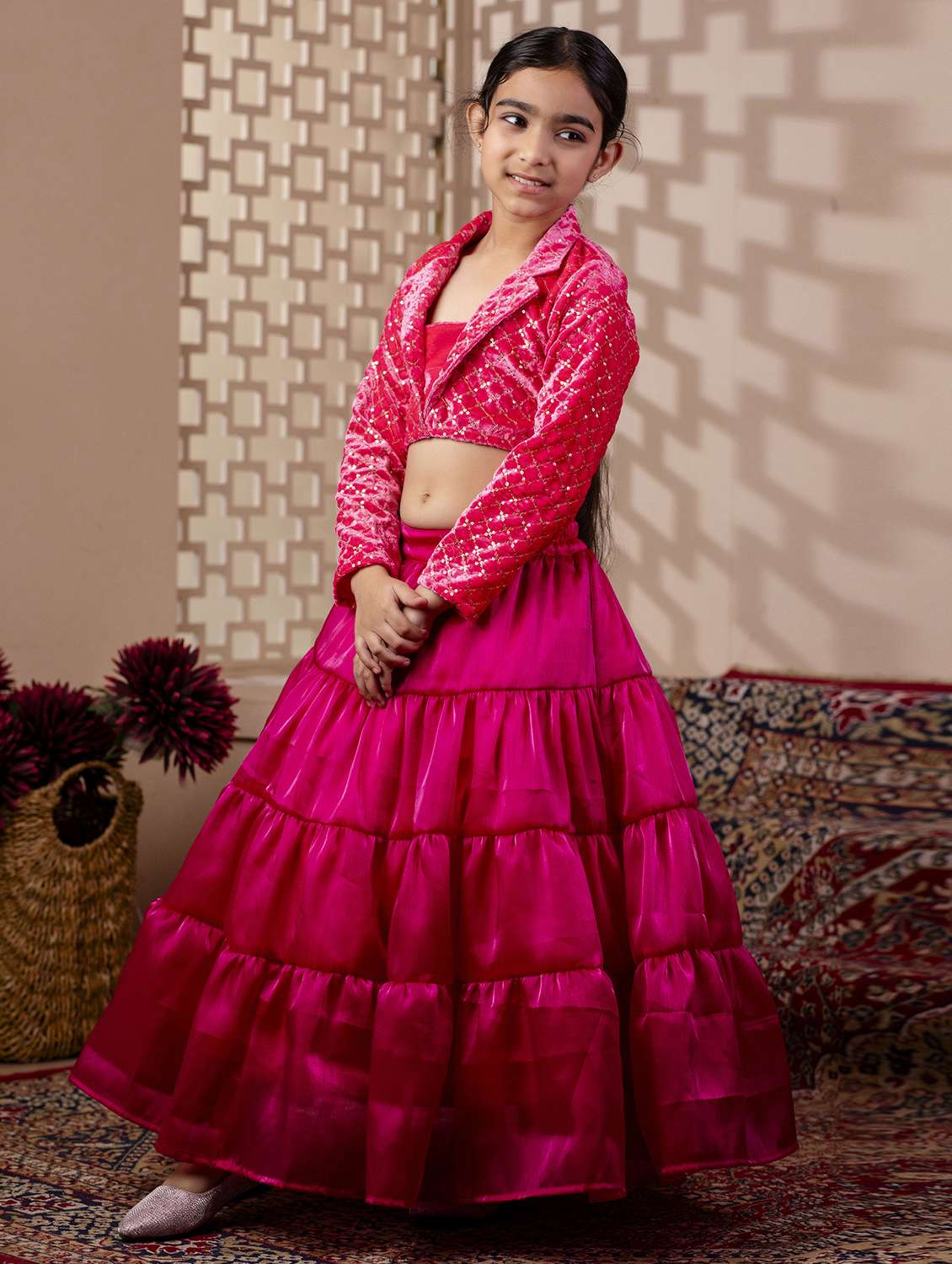 girls self designed lehenga and choli  set - 22144891 -  Standard Image - 2