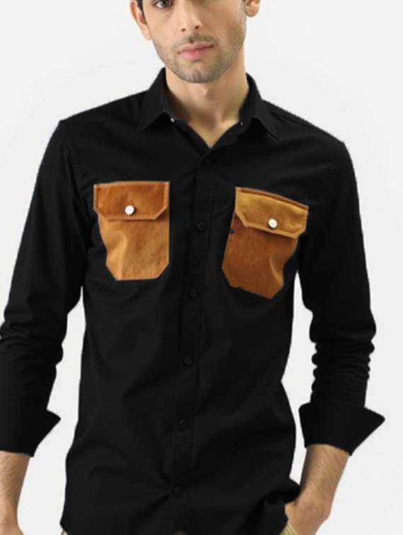 men solid long sleeve regualr fit casual shirt - 22144900 -  Standard Image - 2