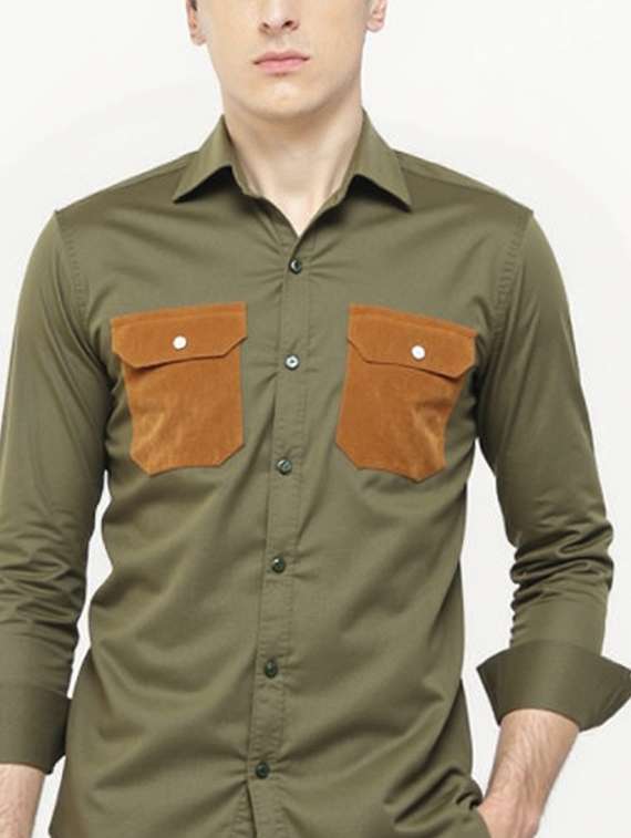 men solid long sleeve regualr fit casual shirt - 22144901 -  Standard Image - 2