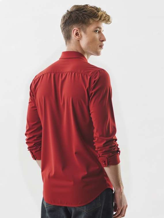 men solid long sleeve regualr fit casual shirt - 22144913 - Standard Image - 2