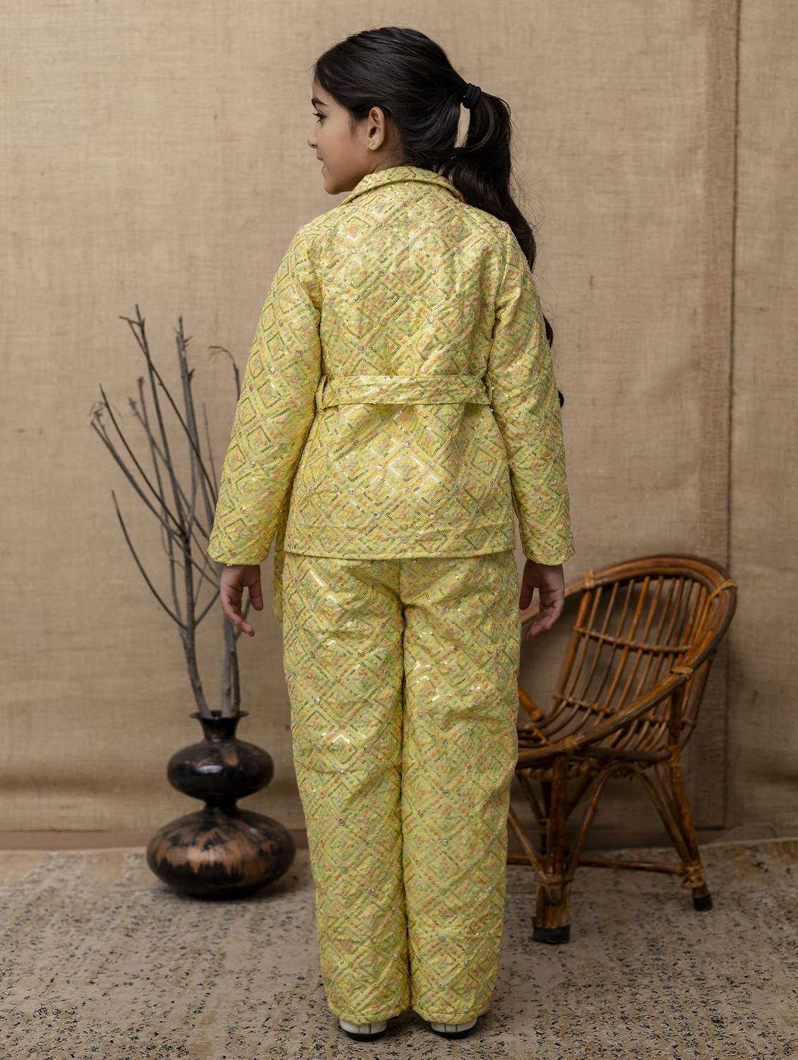 girls printed top and trouser co-ord set - 22144917 -  Standard Image - 2