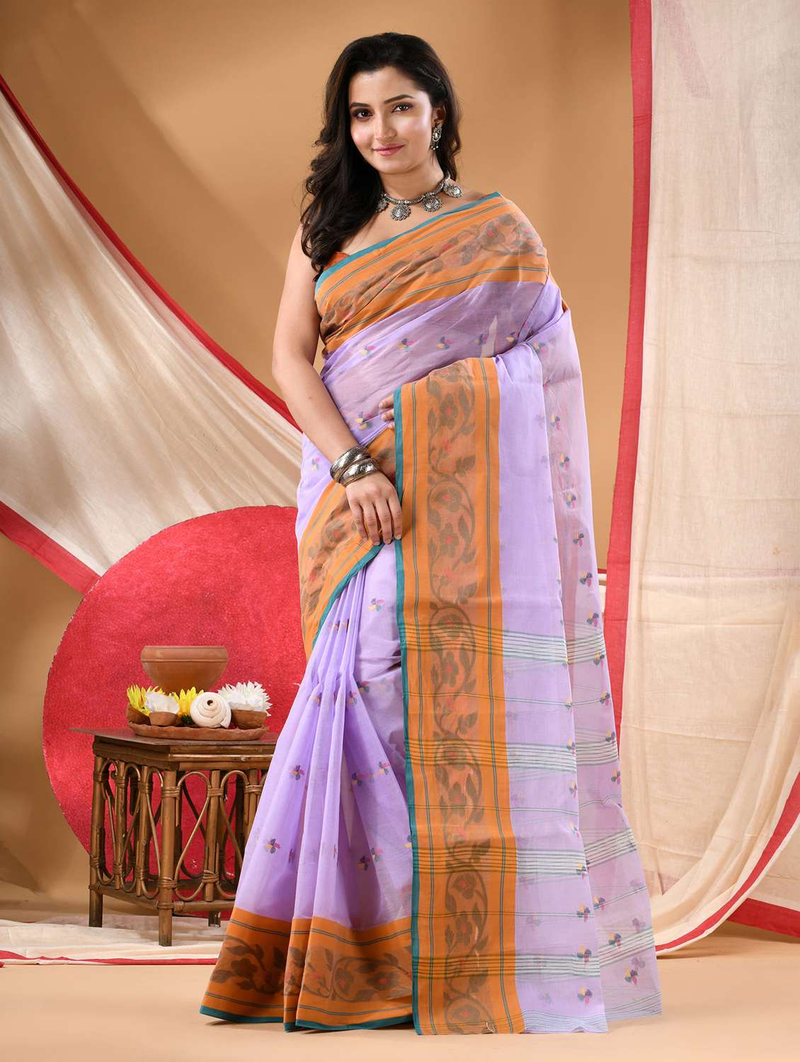 women self design tant saree - 22144981 -  Standard Image - 2