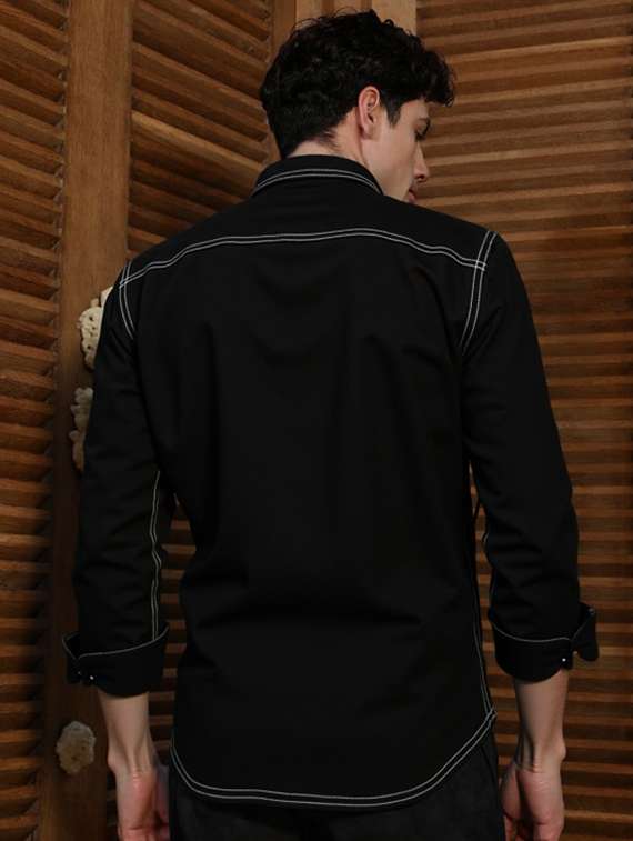 men solid long sleeve regualr fit casual shirt - 22145012 -  Standard Image - 2