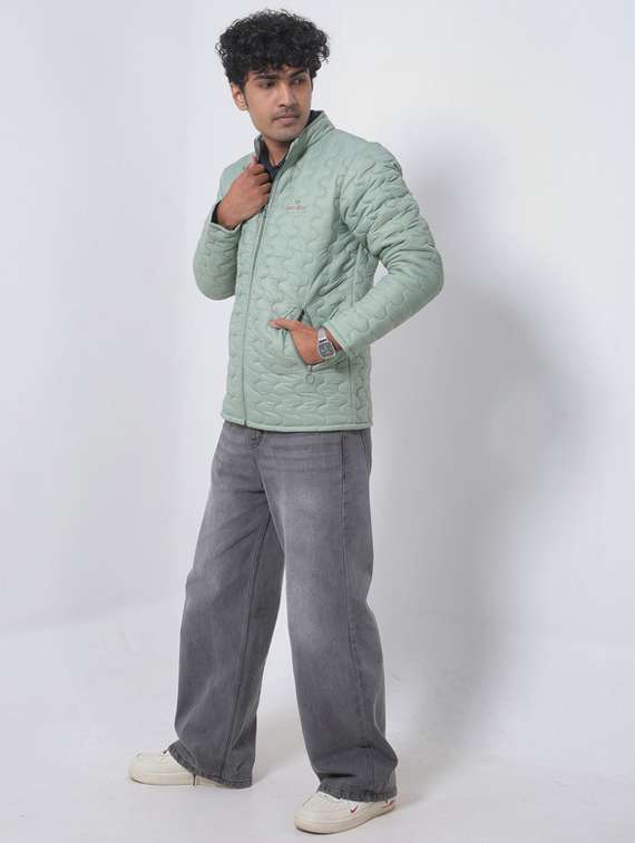 men solid long sleeve puffer jacket - 22145058 -  Standard Image - 2