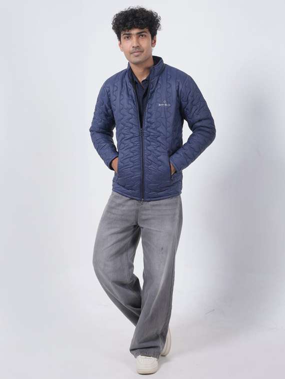 men solid long sleeve puffer jacket - 22145060 -  Standard Image - 2