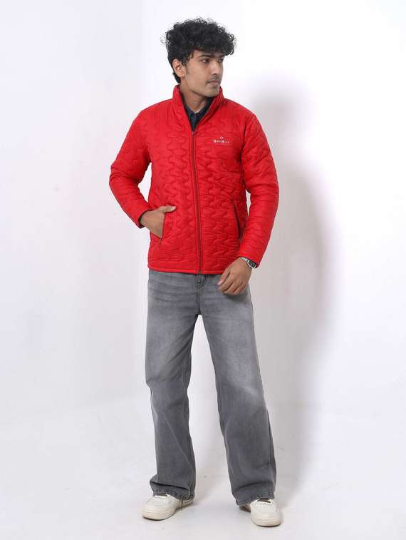 men solid long sleeve puffer jacket - 22145061 -  Standard Image - 2