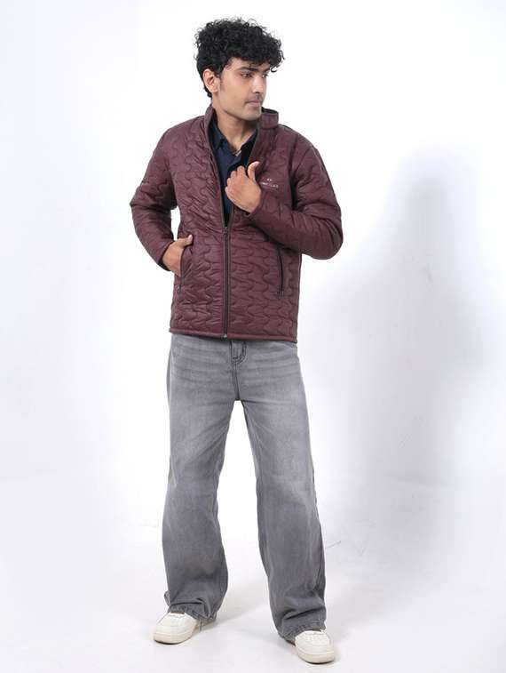 men solid long sleeve puffer jacket - 22145063 -  Standard Image - 2