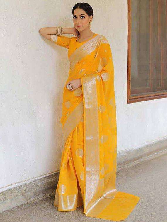 women self design banarasi saree with blouse - 22145233 -  Standard Image - 2