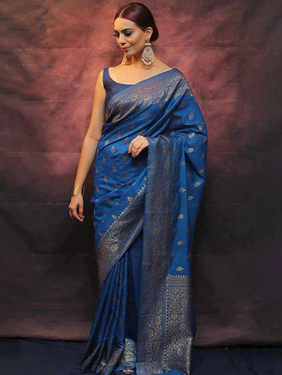 women self design banarasi saree with blouse - 22145242 -  Standard Image - 2