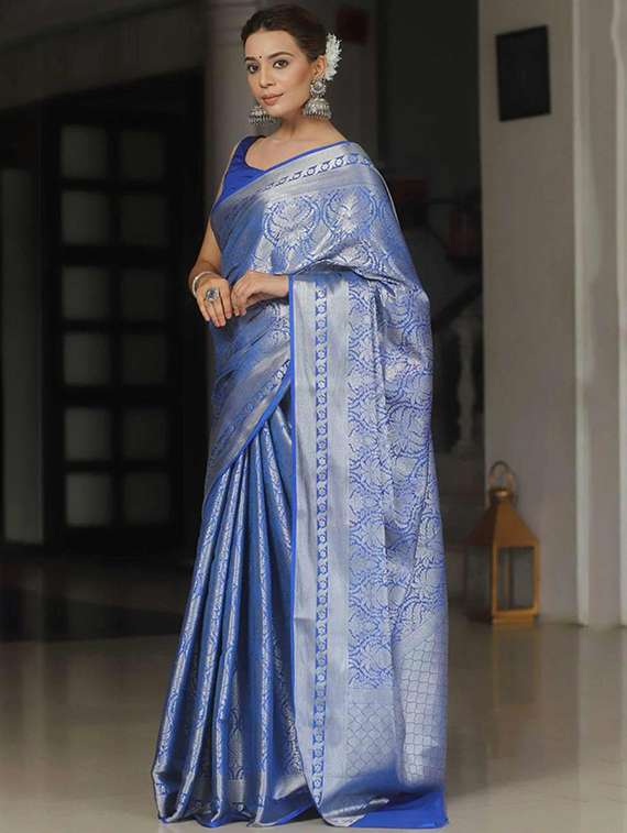 women self design banarasi saree with blouse - 22145291 -  Standard Image - 2