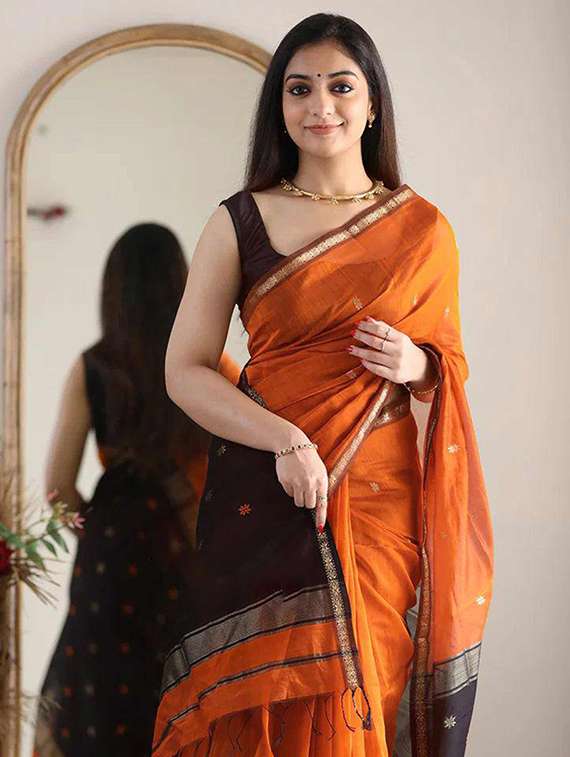 women self design handloom saree with blouse - 22145301 -  Standard Image - 2