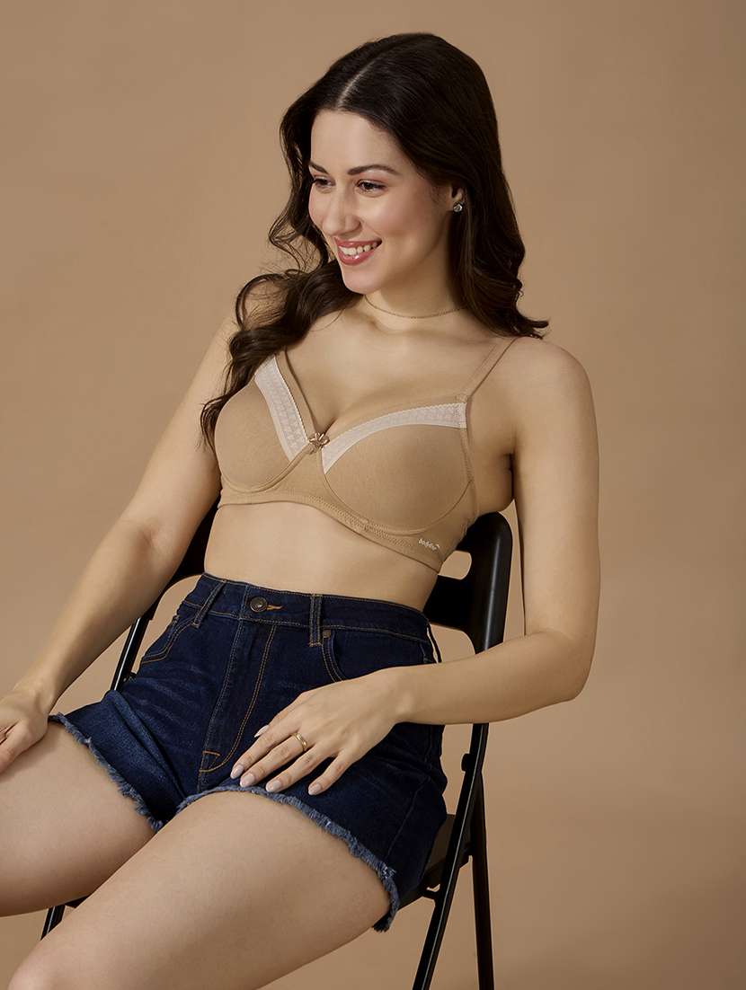 women pack of 2 solid non-wired lightly padded bra - 22145318 -  Standard Image - 7