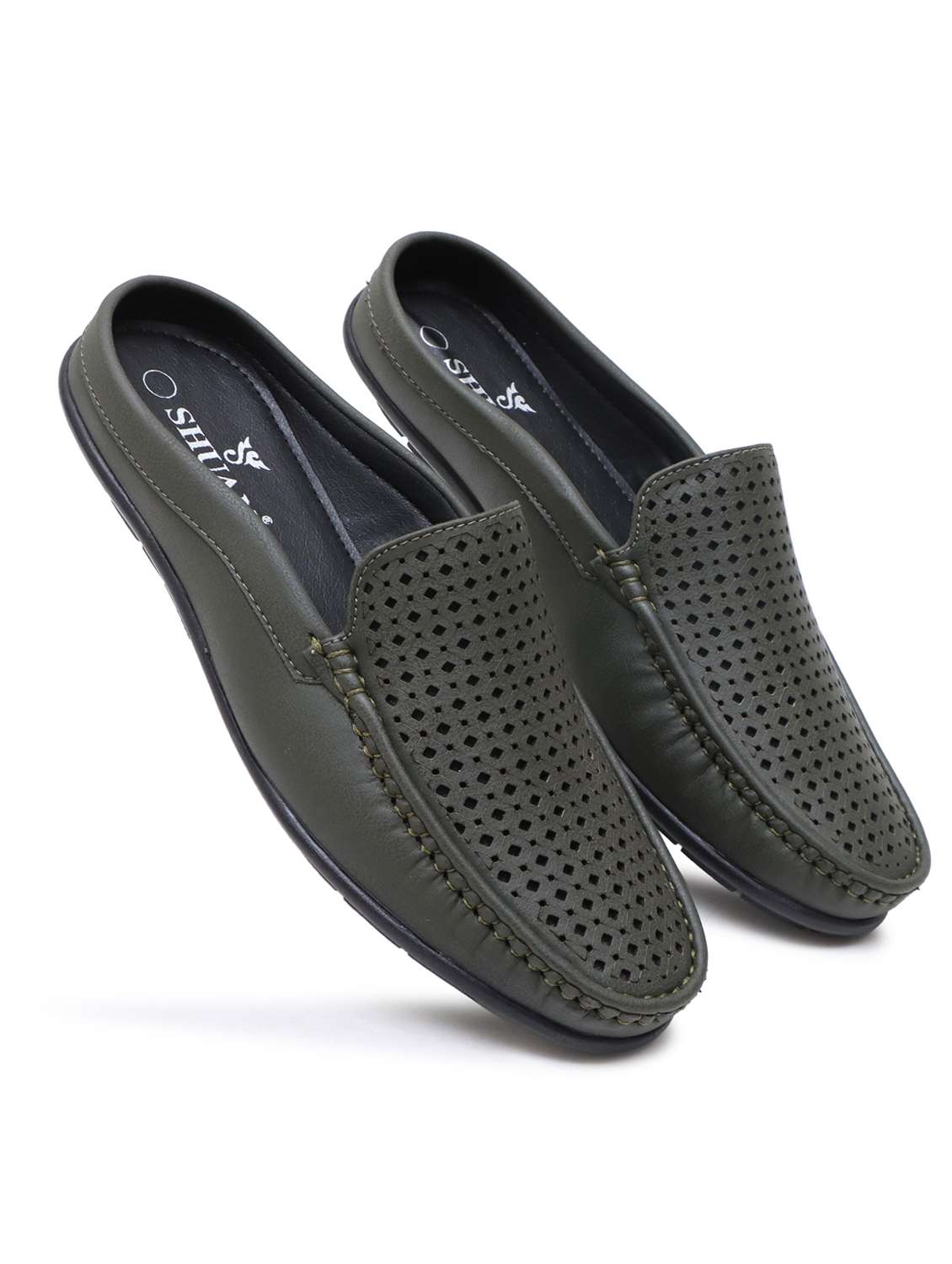 men olive slip on loafer - 22145693 - Standard Image - 2
