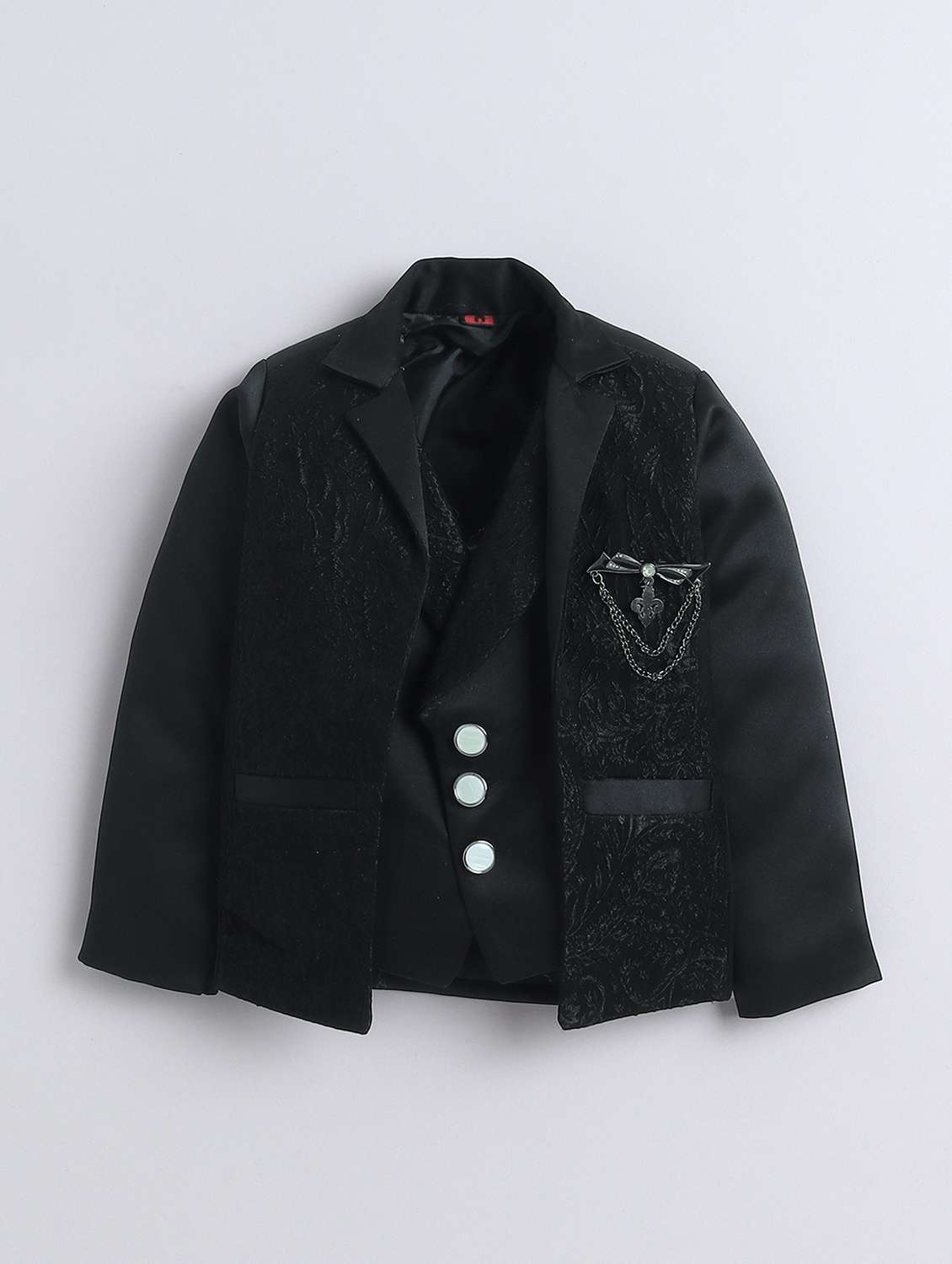 boys embroidered long sleeve 3 piece suit set - 22145697 -  Standard Image - 2