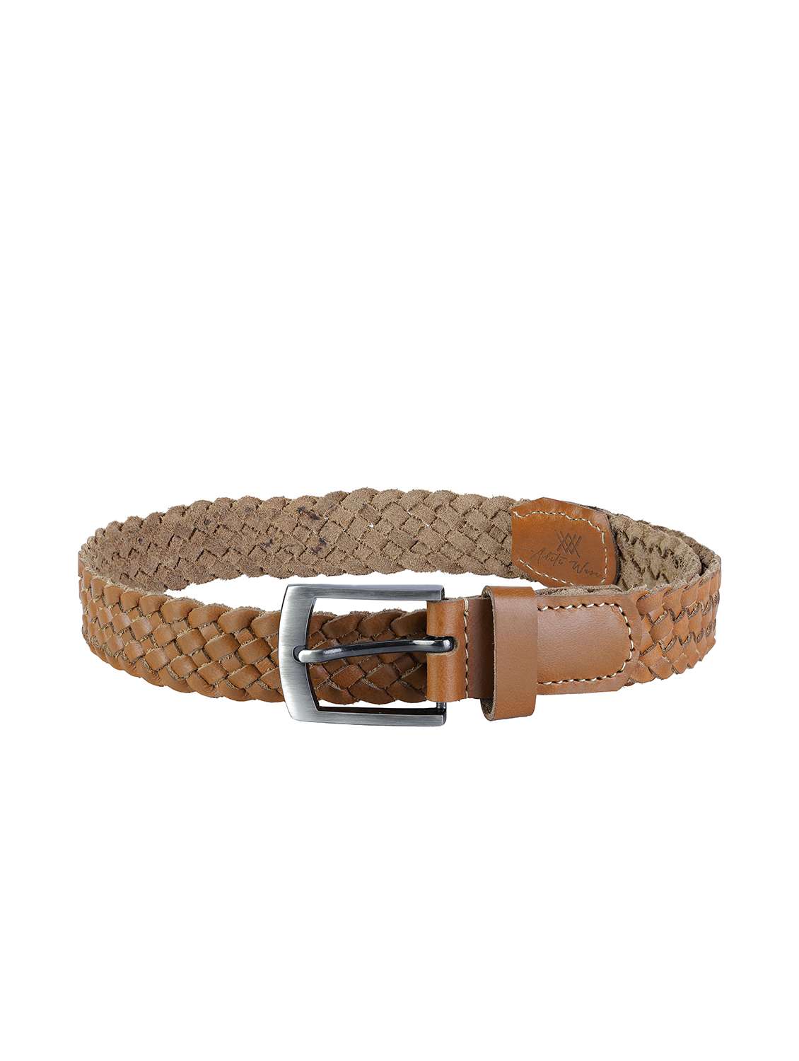 braided tan leather belt - 22145736 - Standard Image - 2