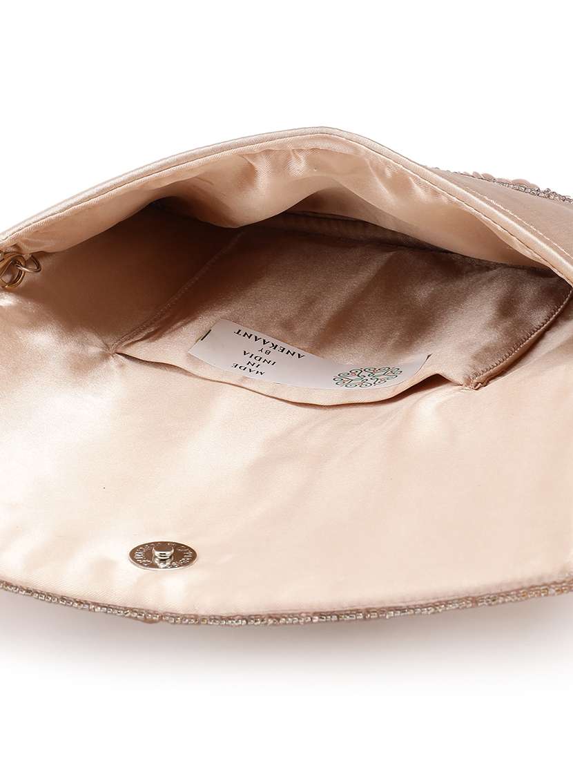 floral embellished satin sling bag party clutch - 22145738 - Standard Image - 2