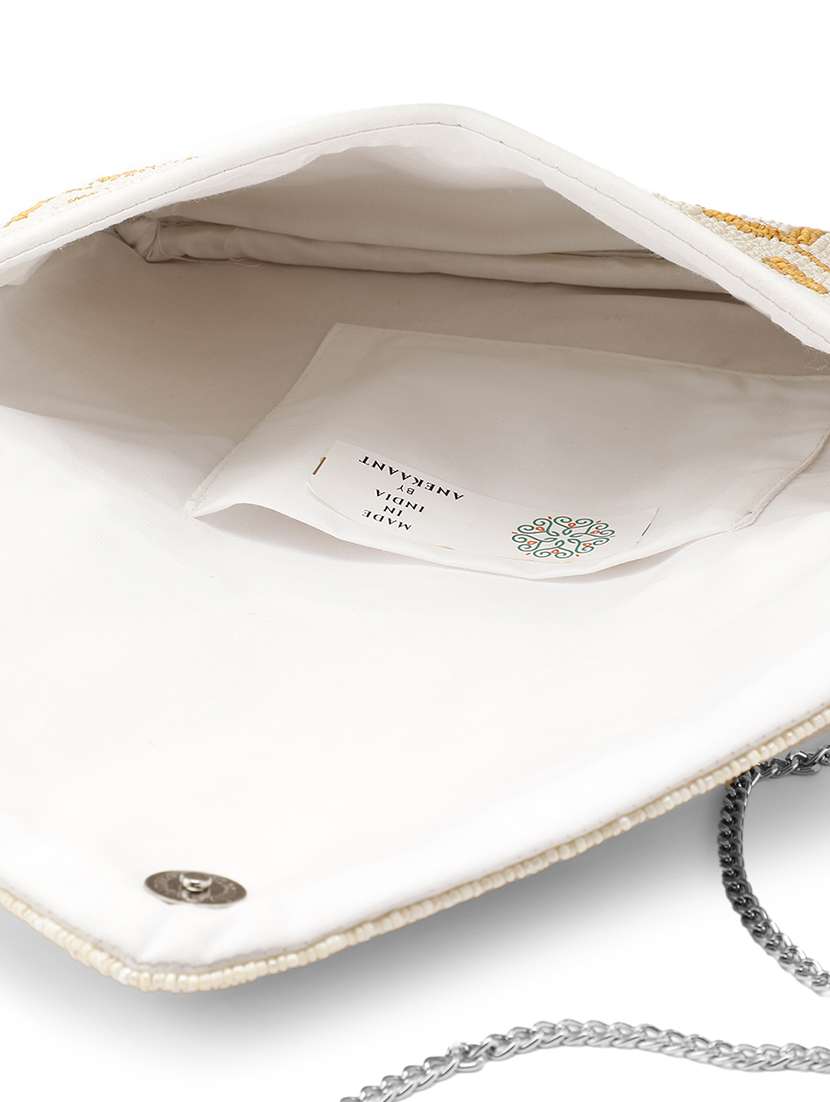 floral embroidered sling bag with chain - 22145742 -  Standard Image - 2