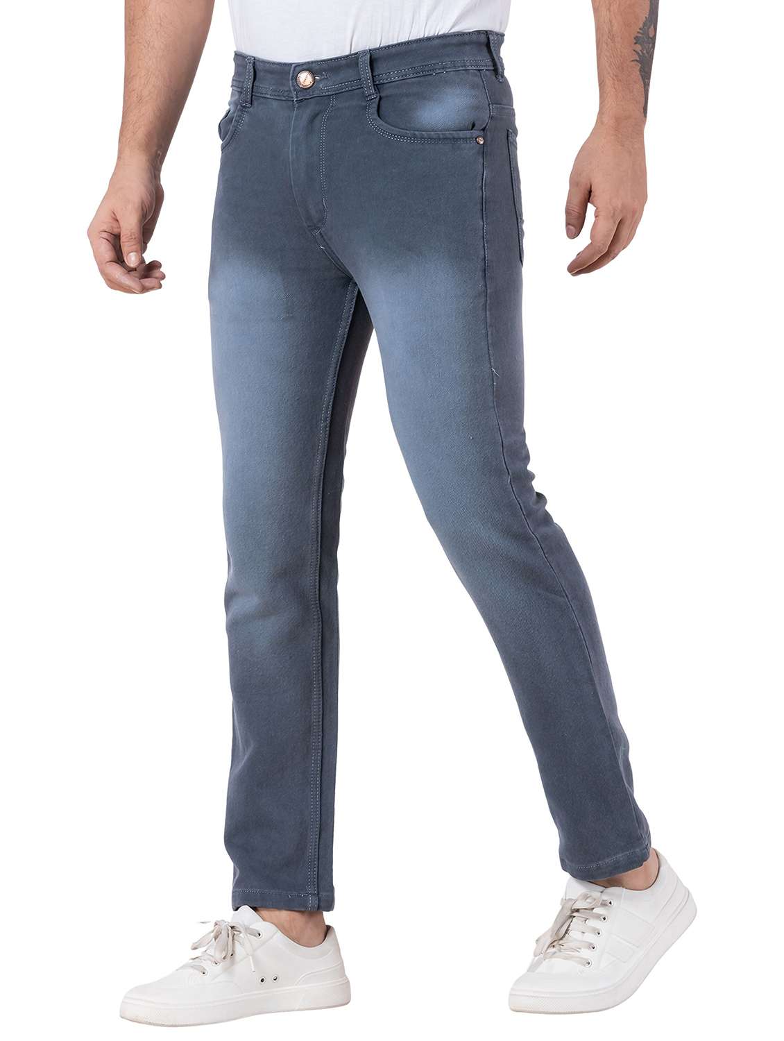 men washed mid rise slim fit jeans - 22145871 -  Standard Image - 2