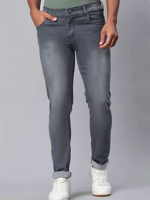 men washed mid rise slim fit jeans - 22145878 -  Standard Image - 0