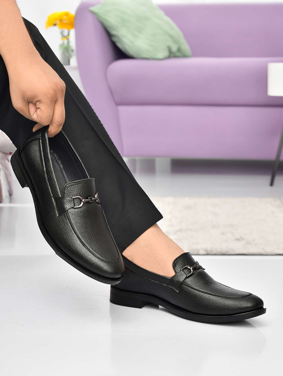 men slip on horsebit loafer