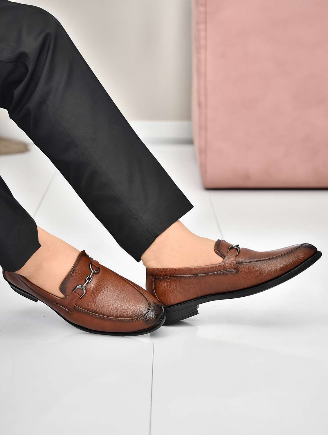 men slip on horsebit loafer