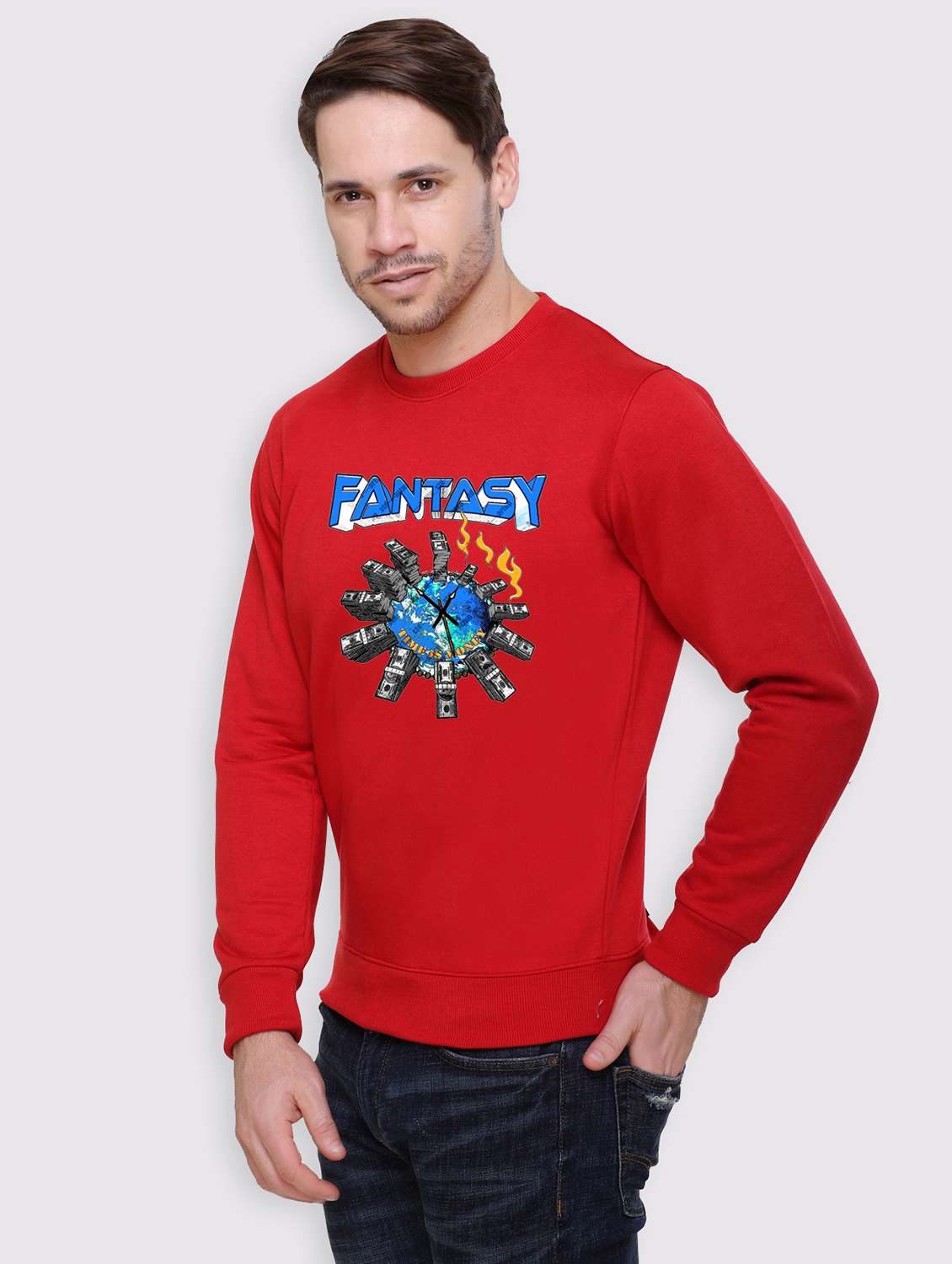 men front print long sleeve regular fit sweatshirt - 22146049 -  Standard Image - 2