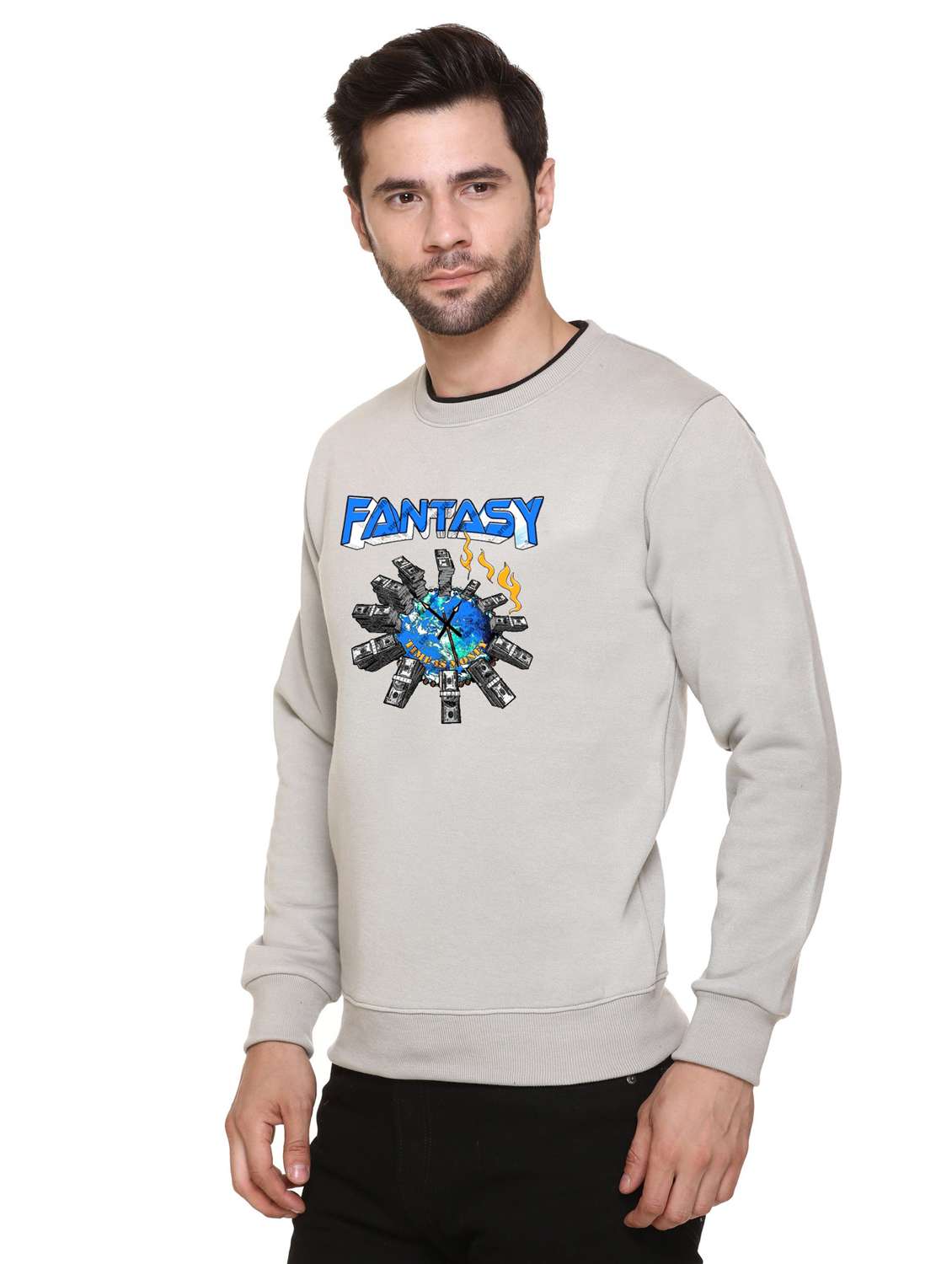 men front print long sleeve regular fit sweatshirt - 22146051 -  Standard Image - 2