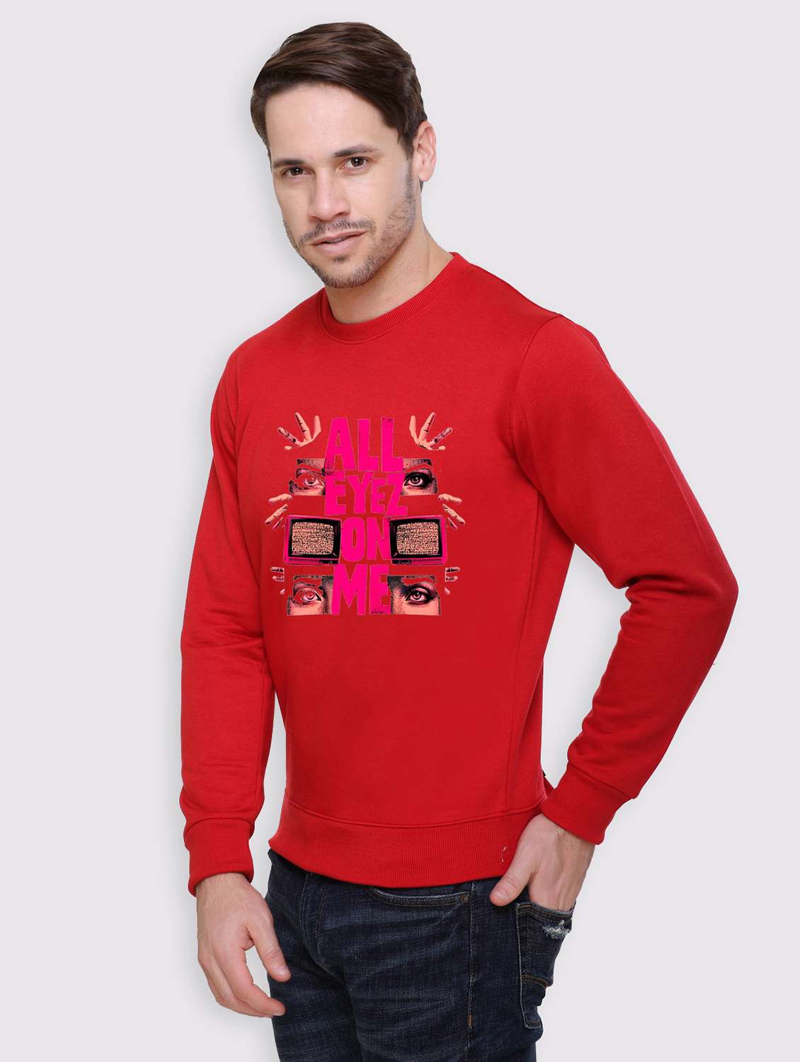 men front print long sleeve regular fit sweatshirt - 22146053 -  Standard Image - 2