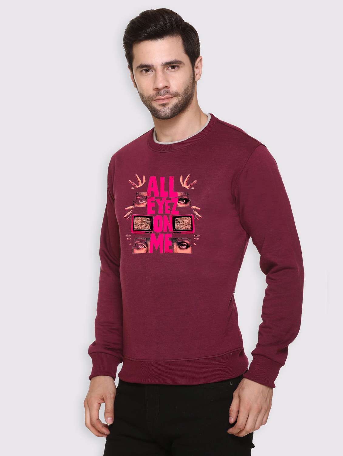 men front print long sleeve regular fit sweatshirt - 22146056 -  Standard Image - 2