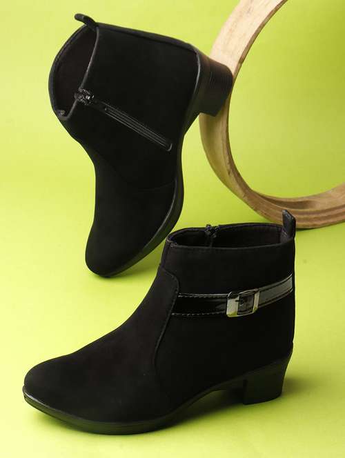 women solid slip on boot - 22146126 -  Standard Image - 0