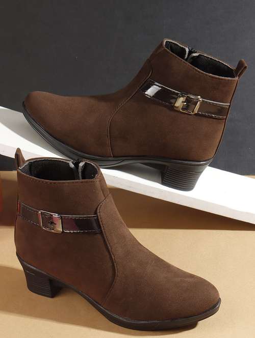 women solid slip on boot - 22146127 -  Standard Image - 0