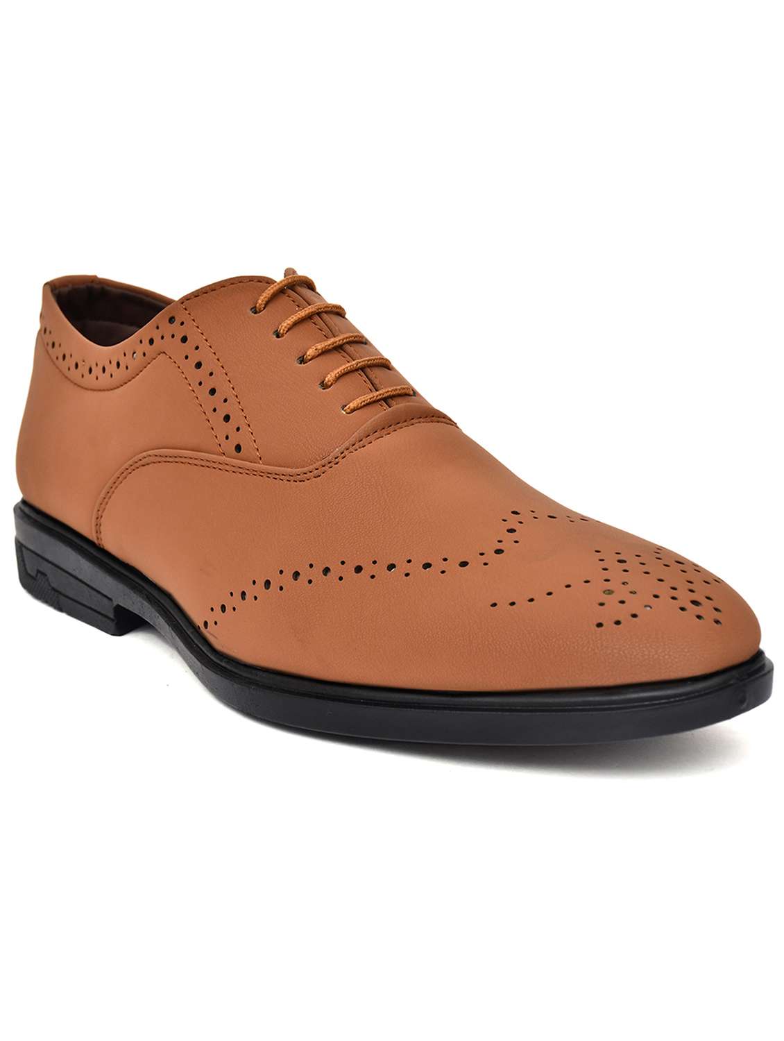 men tan lace-up brouge - 22146140 -  Standard Image - 2