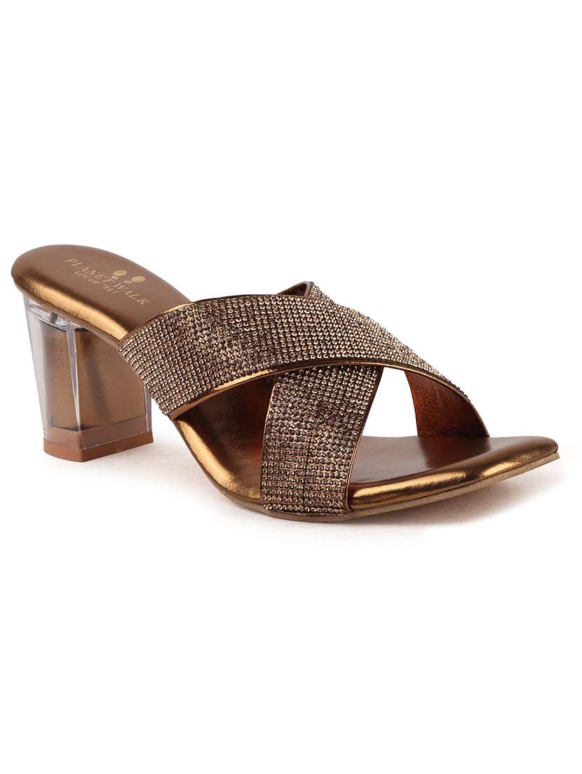 women copper slip on sandal - 22146143 -  Standard Image - 2