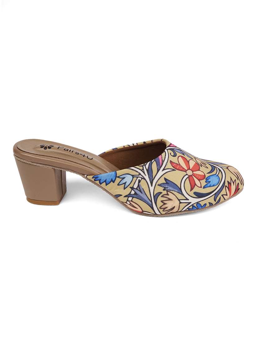 women printed slip on mules - 22146557 -  Standard Image - 2