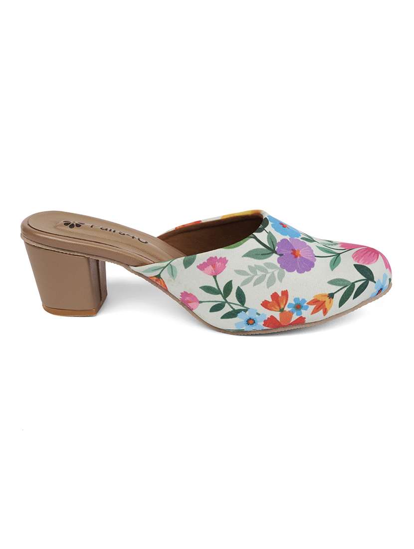 women floral printed slip on mules - 22146558 -  Standard Image - 2