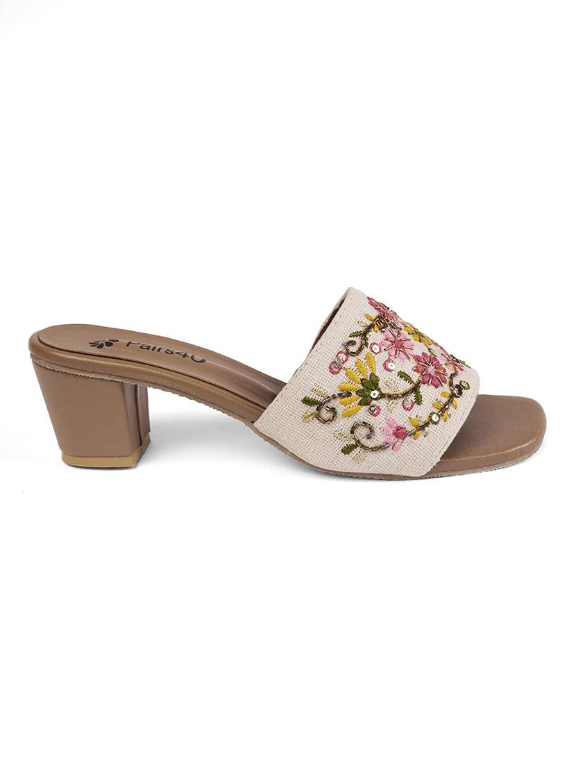 women embroidered slip on sandal - 22146560 -  Standard Image - 2