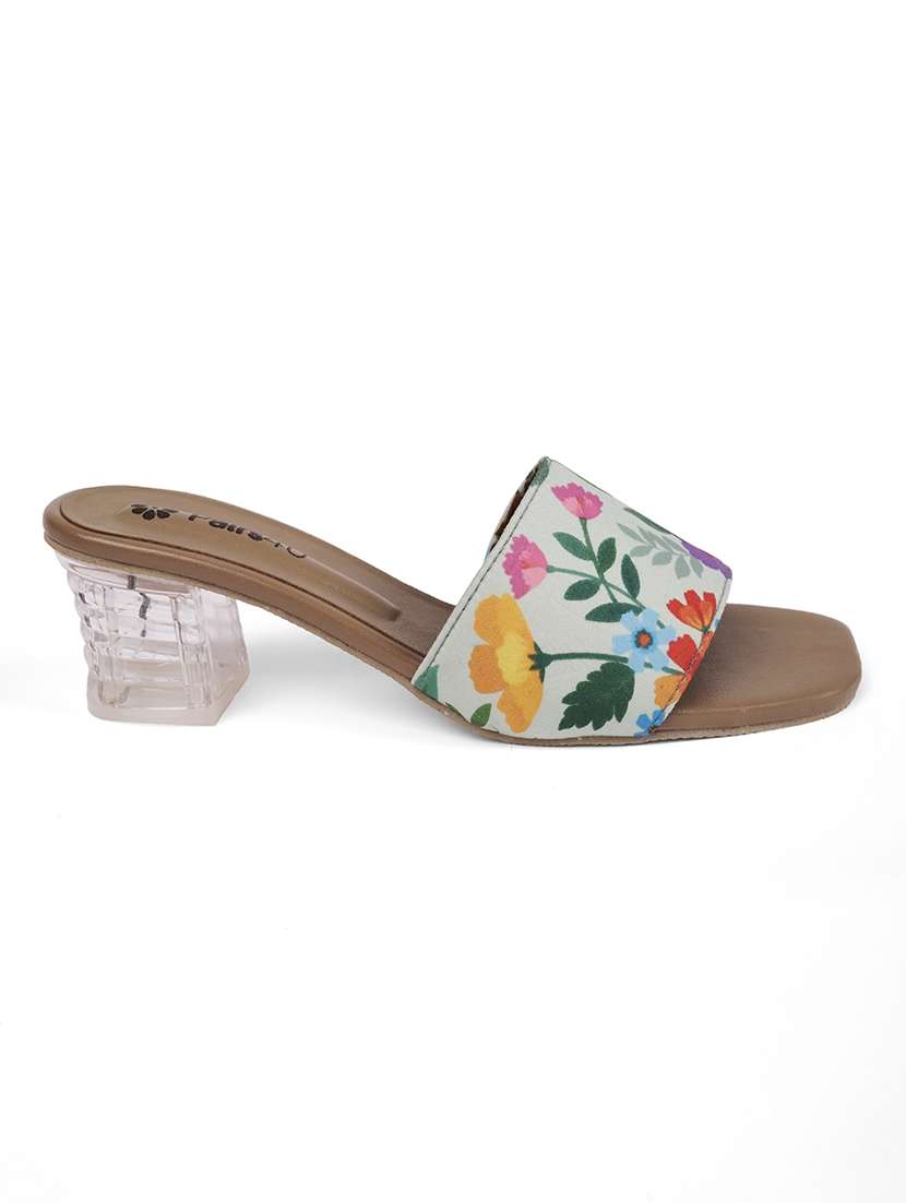 women floral printed slip on sandal - 22146561 -  Standard Image - 2