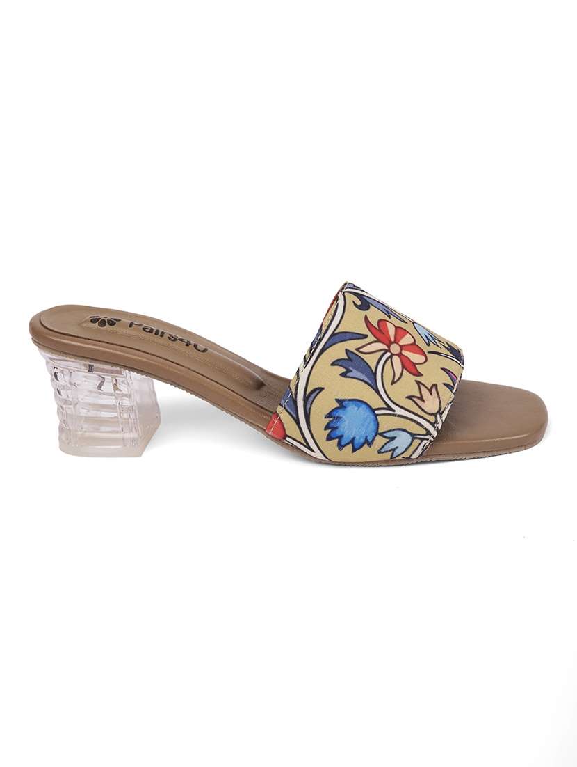 women floral printed slip on sandal - 22146562 -  Standard Image - 2